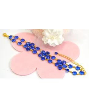 Bransoletka duże kolorowe kwiatuszki