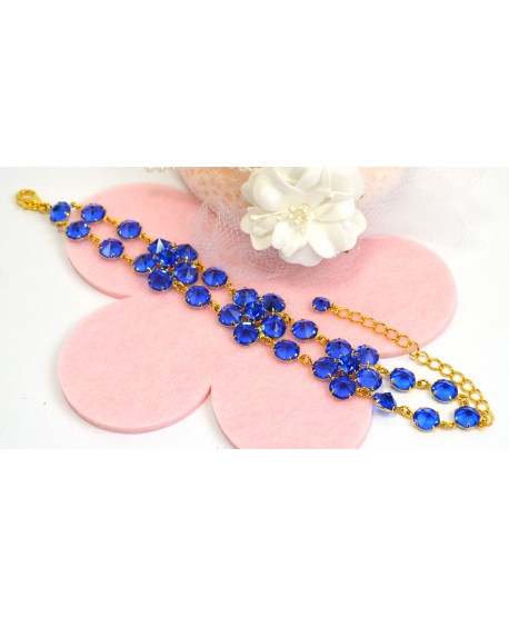 Bransoletka duże kolorowe kwiatuszki