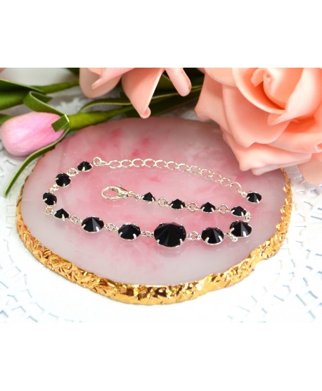 Bransoletka kolorowe kryształki stopniowane