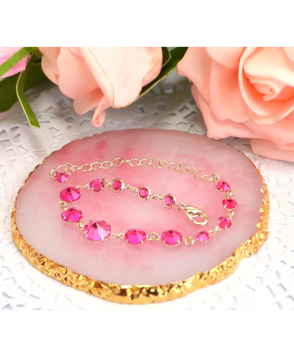 Bransoletka kolorowe kryształki stopniowane