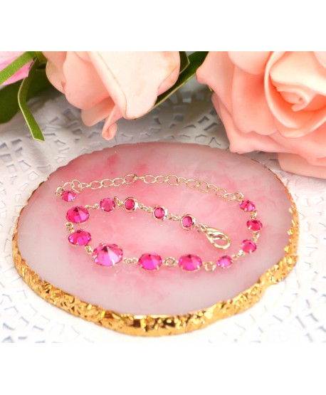 Bransoletka kolorowe kryształki stopniowane