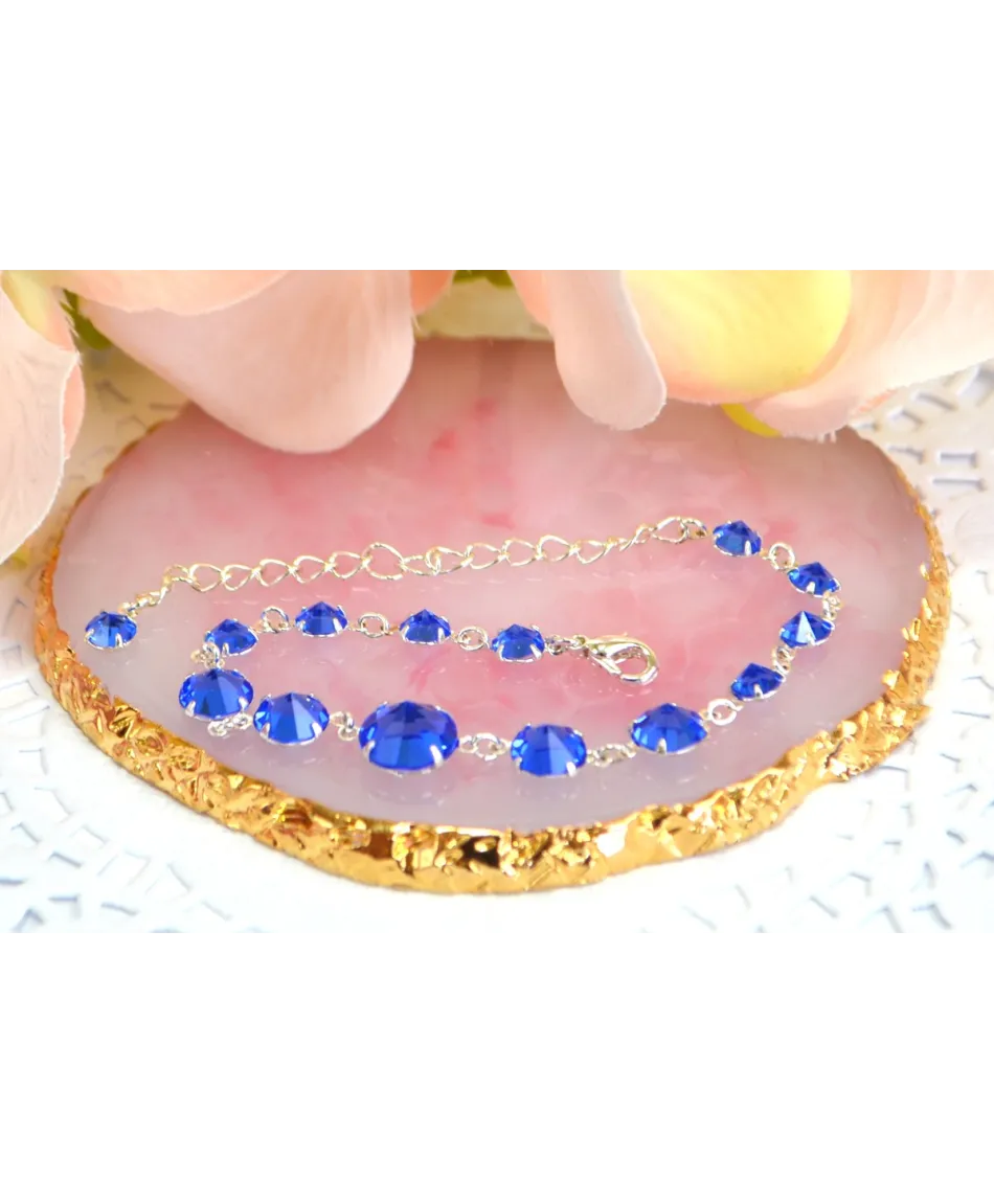 Bransoletka kolorowe kryształki stopniowane