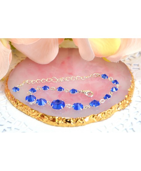 Bransoletka kolorowe kryształki stopniowane