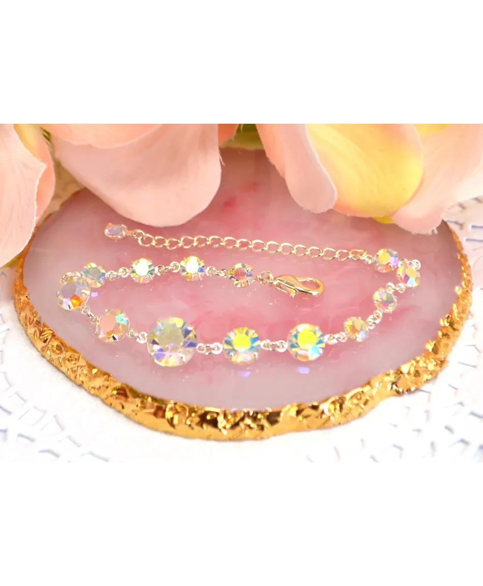 Bransoletka kolorowe kryształki stopniowane