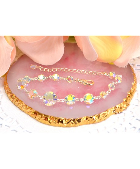 Bransoletka kolorowe kryształki stopniowane