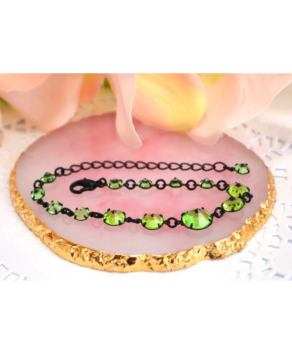 Bransoletka kolorowe kryształki stopniowane