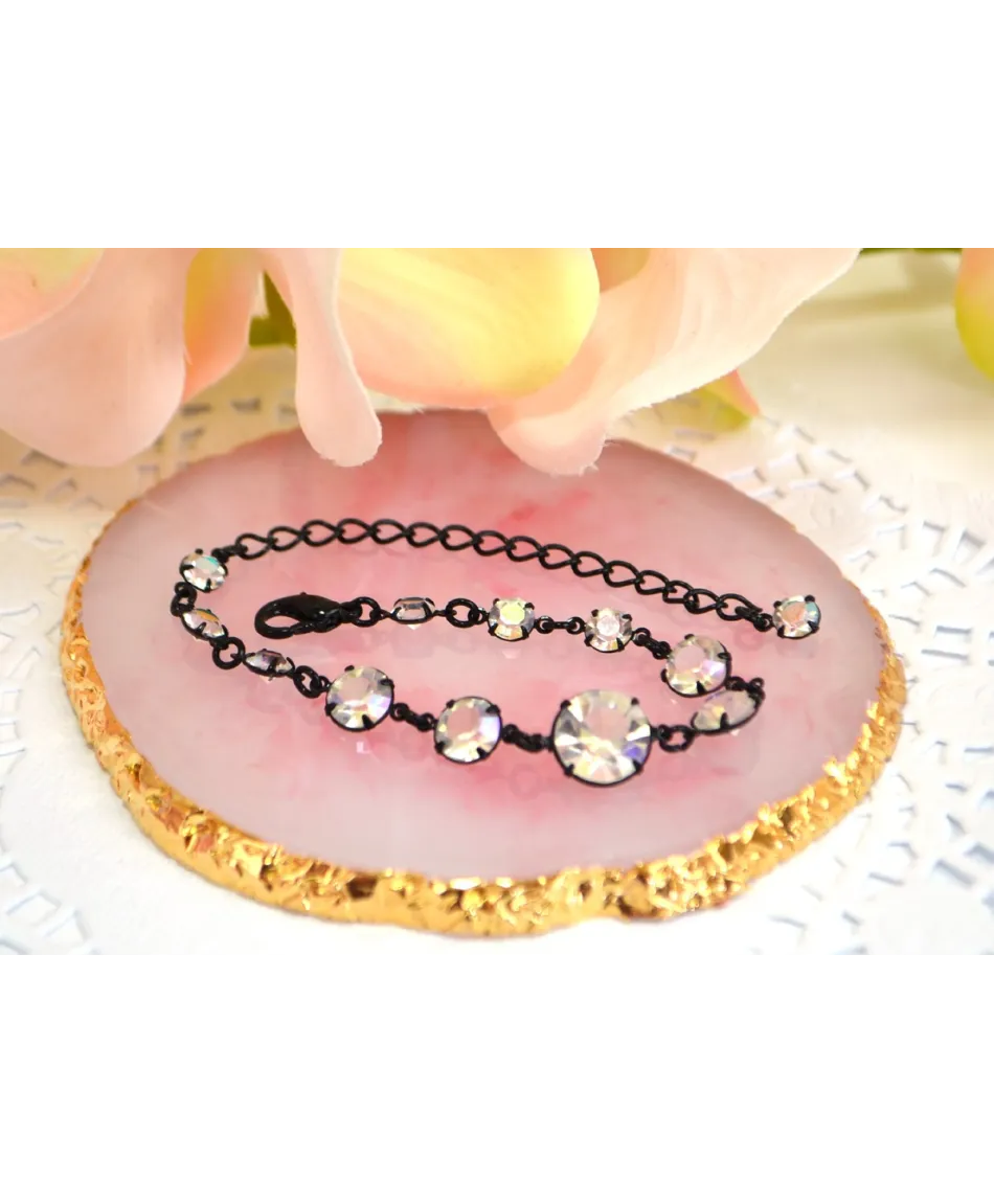 Bransoletka kolorowe kryształki stopniowane