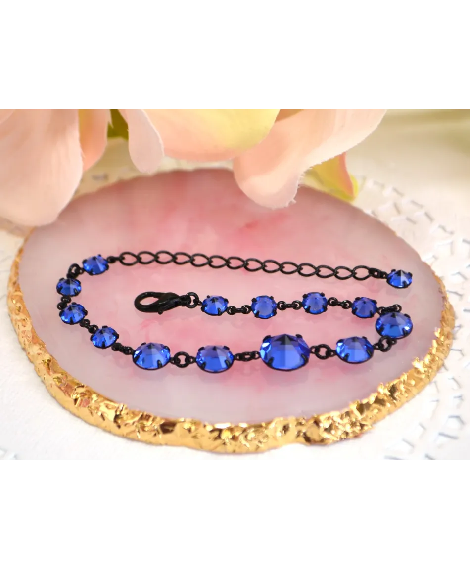 Bransoletka kolorowe kryształki stopniowane