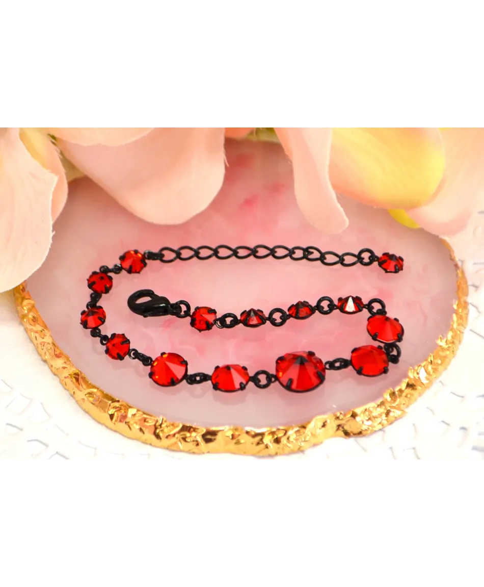 Bransoletka kolorowe kryształki stopniowane