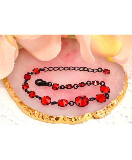 Bransoletka kolorowe kryształki stopniowane