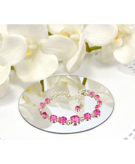 Bransoletka kolorowe kryształki stopniowane