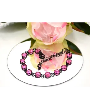 Bransoletka kolorowe kryształki proste