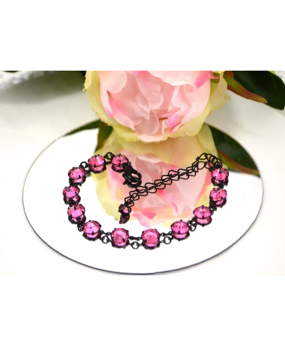 Bransoletka kolorowe kryształki proste