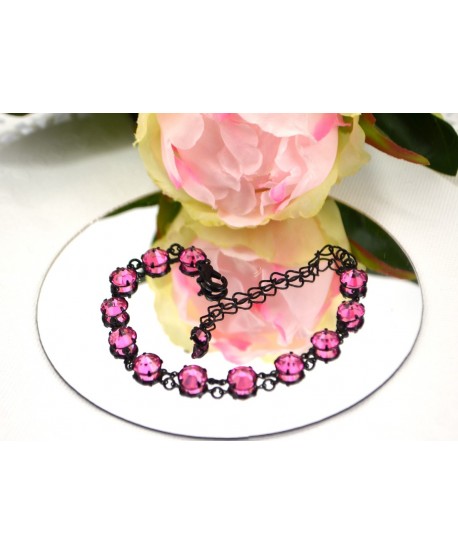 Bransoletka kolorowe kryształki proste