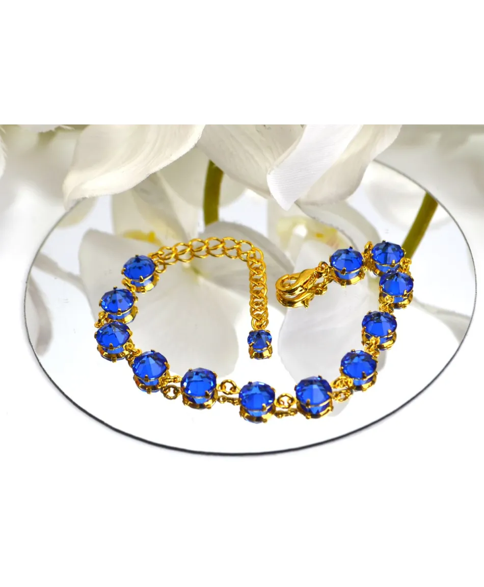 Bransoletka kolorowe kryształki proste