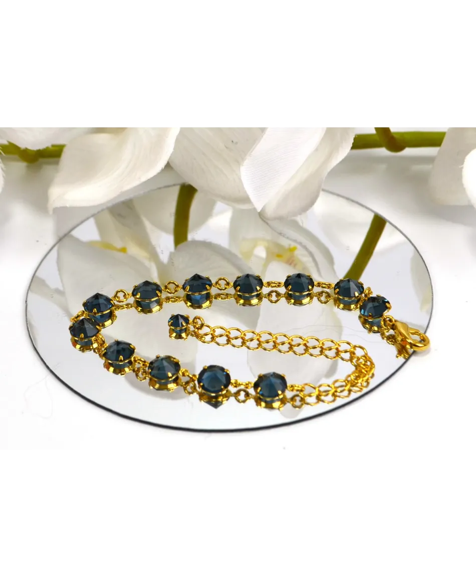 Bransoletka kolorowe kryształki proste