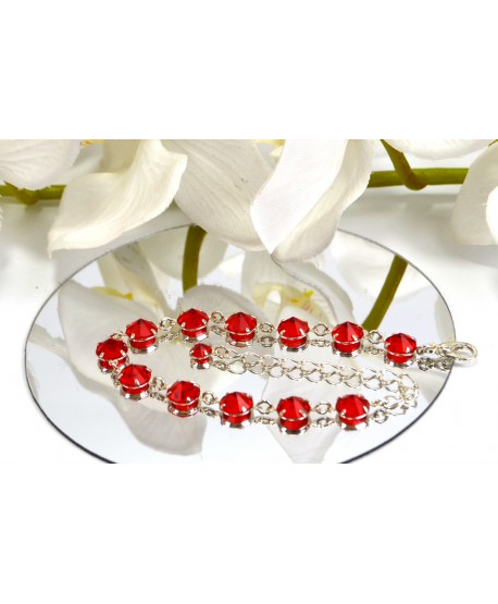 Bransoletka kolorowe kryształki proste