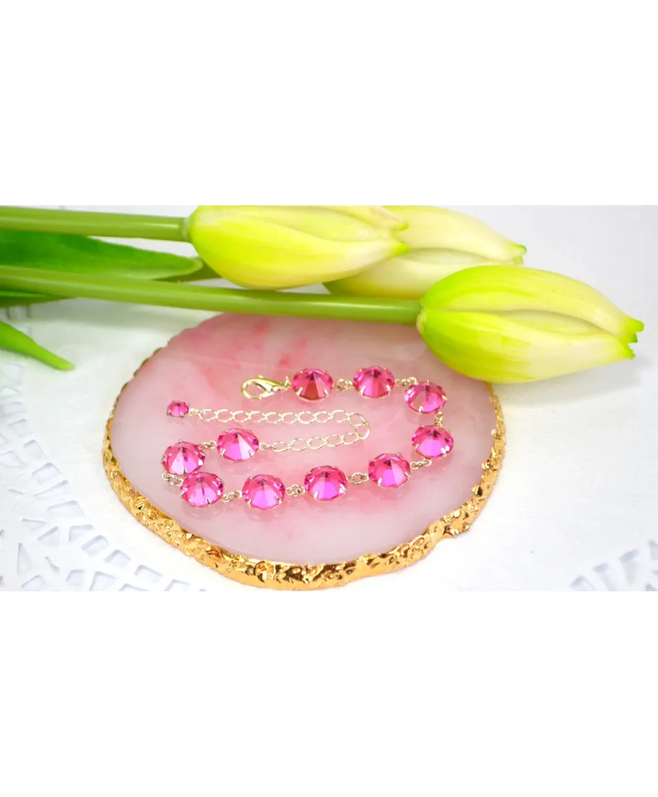 Bransoletka kolorowe kryształki proste