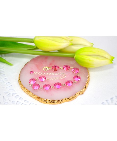 Bransoletka kolorowe kryształki proste