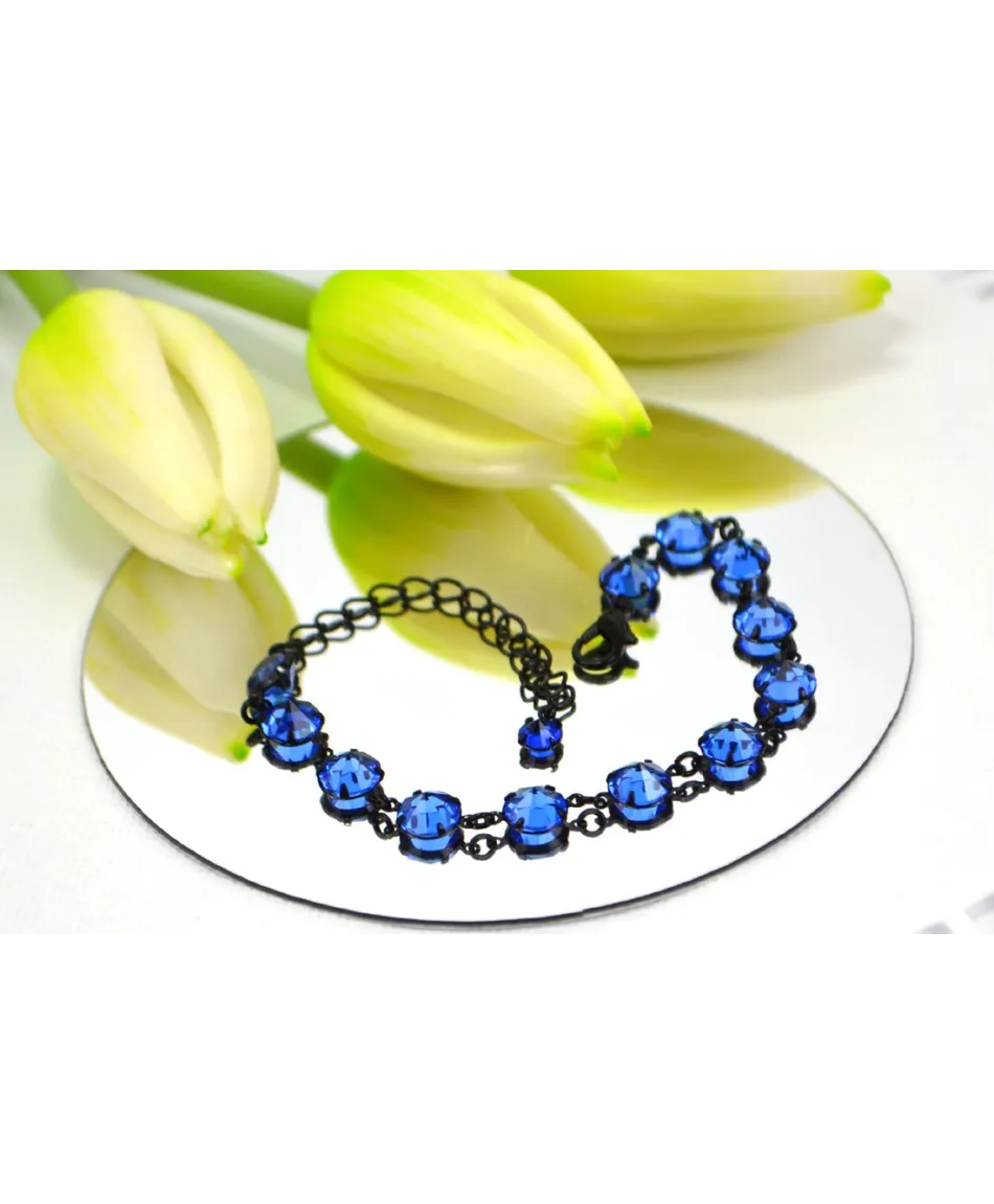 Bransoletka kolorowe kryształki proste