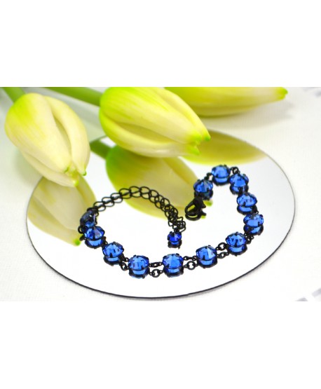 Bransoletka kolorowe kryształki proste