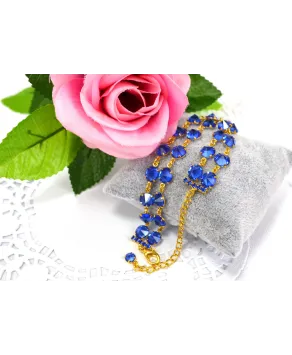 Bransoletka podwójna kolorowe kryształki proste