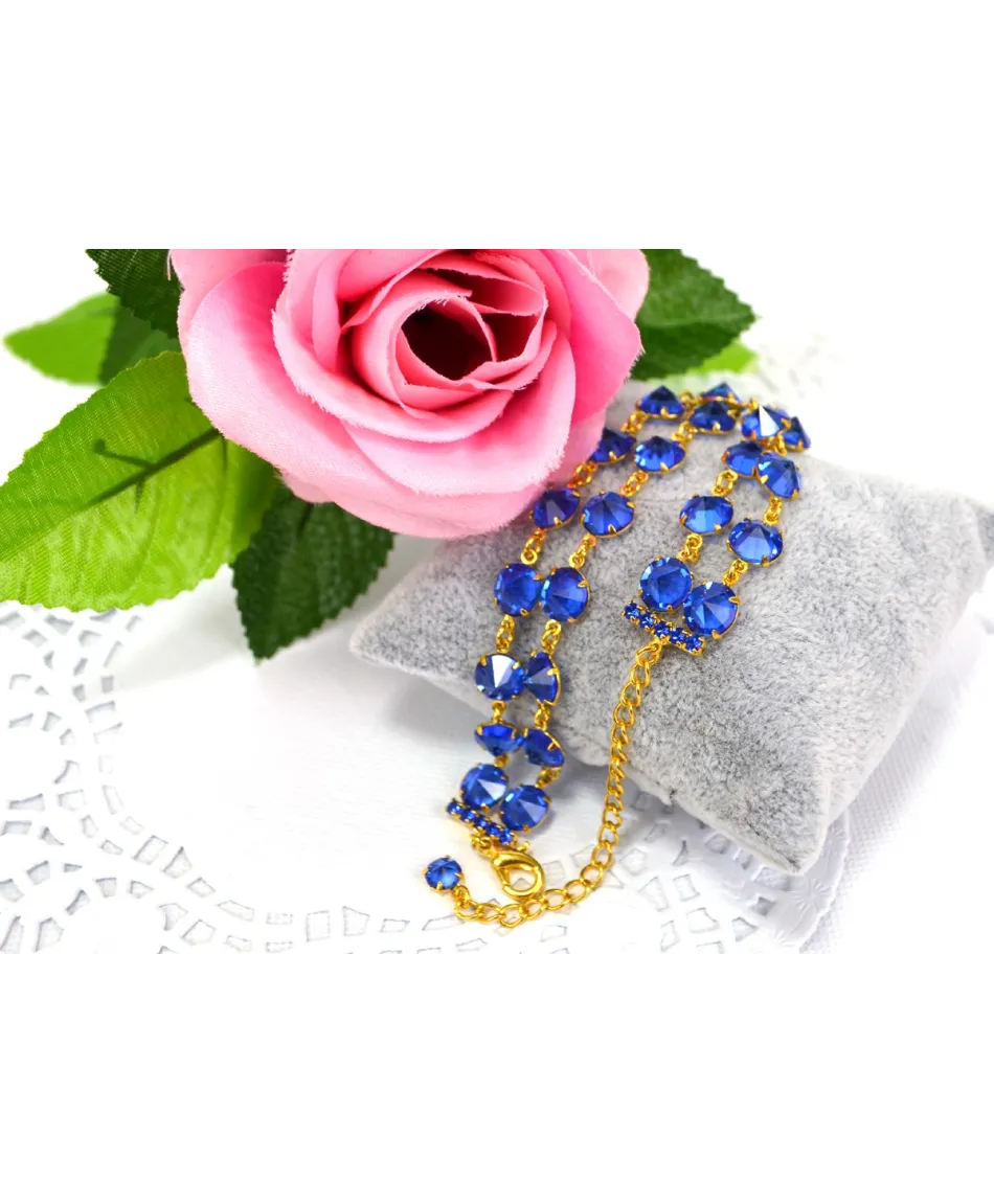 Bransoletka podwójna kolorowe kryształki proste