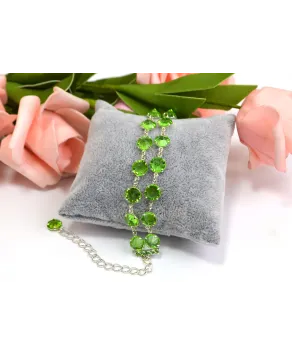 Bransoletka podwójna kolorowe kryształki proste