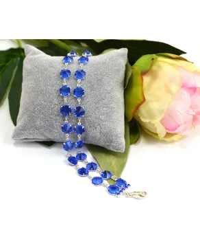 Bransoletka podwójna kolorowe kryształki proste