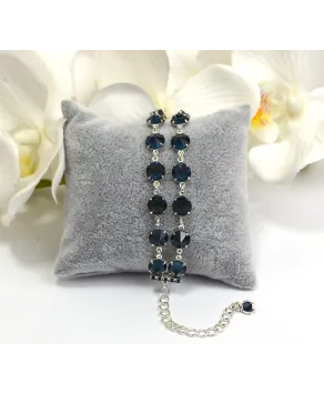 Bransoletka podwójna kolorowe kryształki proste