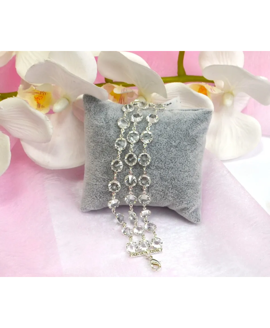 Bransoletka potrójne kryształki srebrne