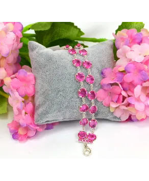 Bransoletka podwójna kolorowe kryształki proste