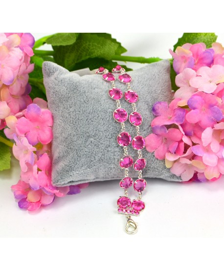 Bransoletka podwójna kolorowe kryształki proste