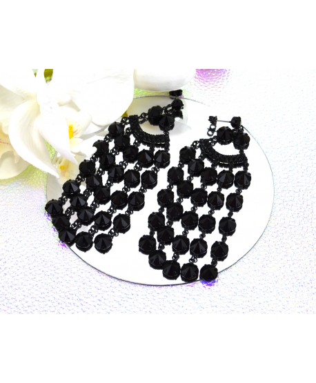 Kolczyki kryształki wieczorowe,kolor do wyboru