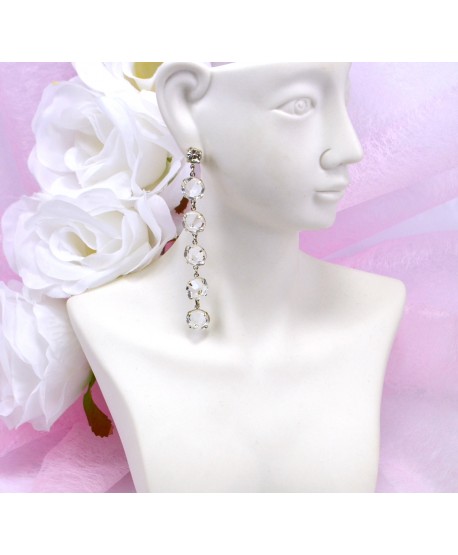 Kolczyki srebrne kryształki