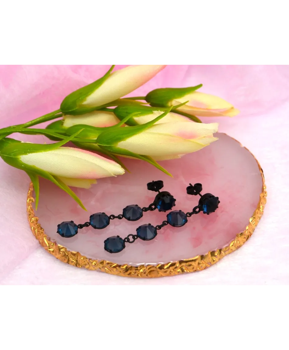 Kolczyki kryształki kolory