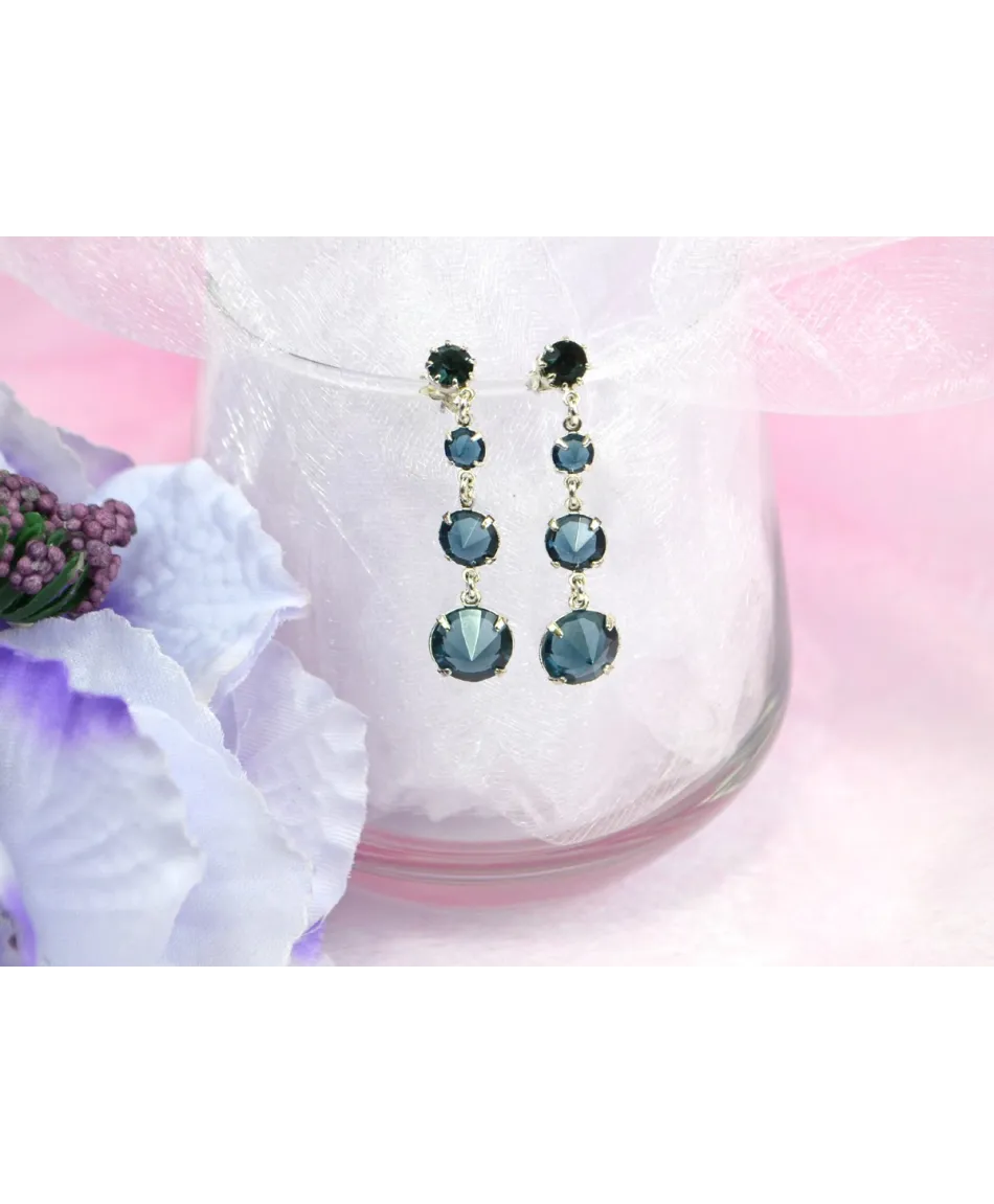 kolczyki kryształki kolory