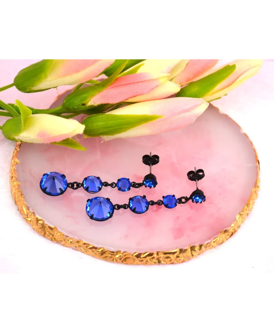 Kolczyki kryształki kolory