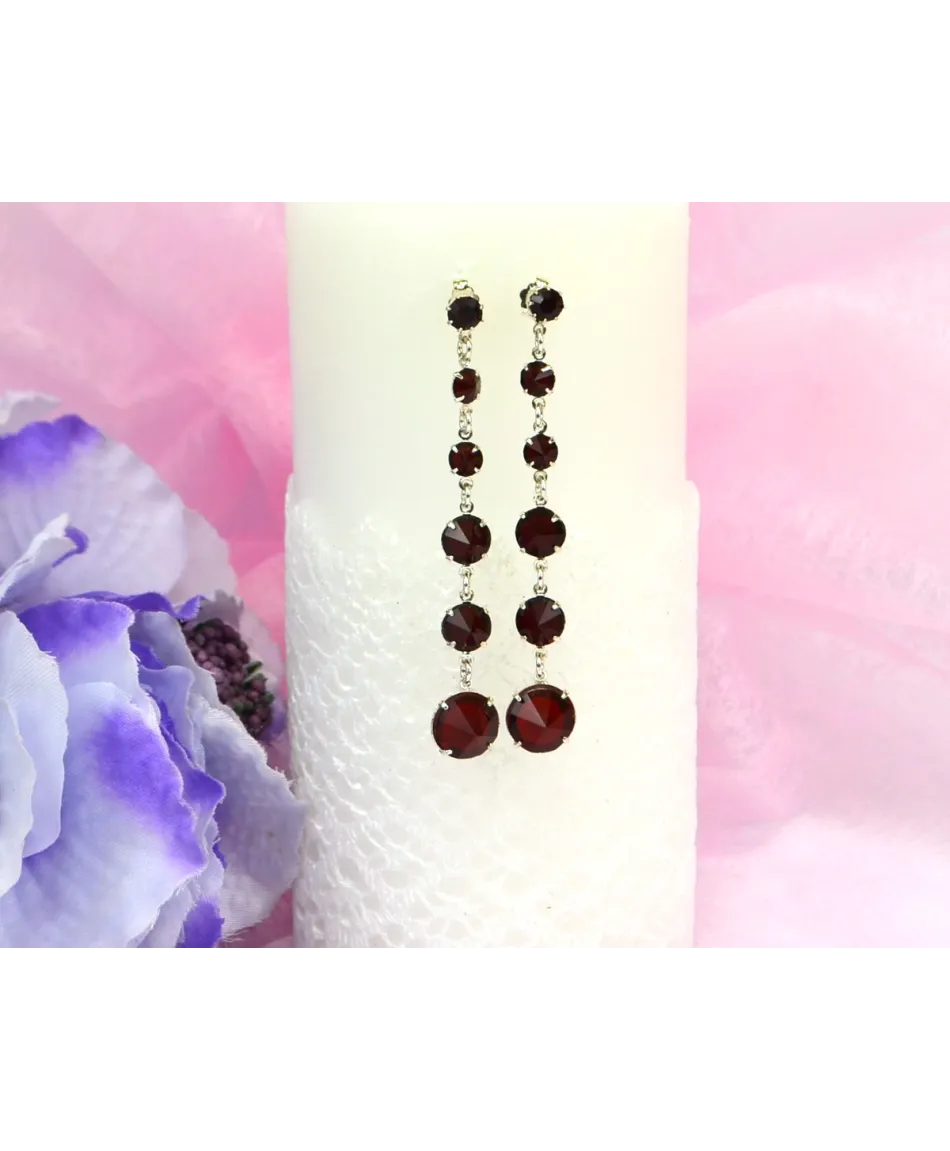 Kolczyki kryształki kolory