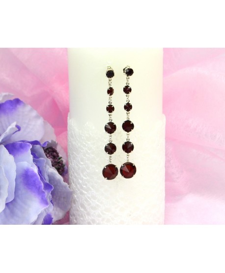 Kolczyki kryształki kolory