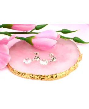 Kolczyki srebrne kryształki