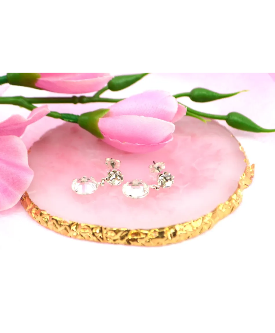 Kolczyki srebrne kryształki