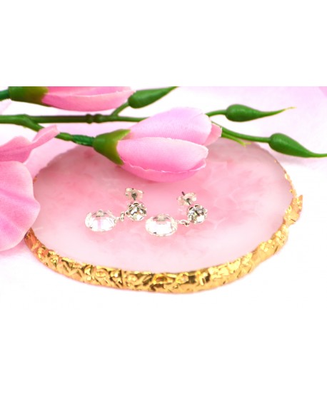 Kolczyki srebrne kryształki