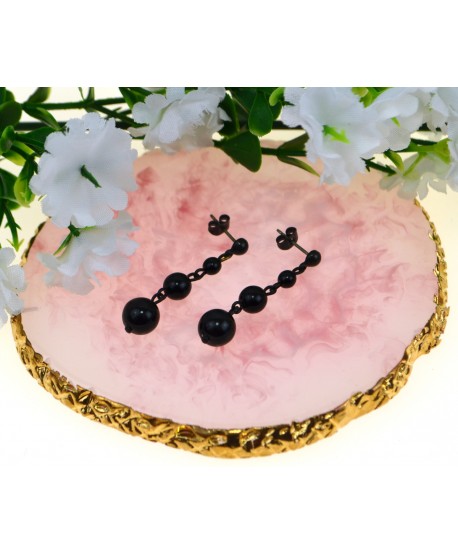 Kolczyki wiszące perełki w kolorach