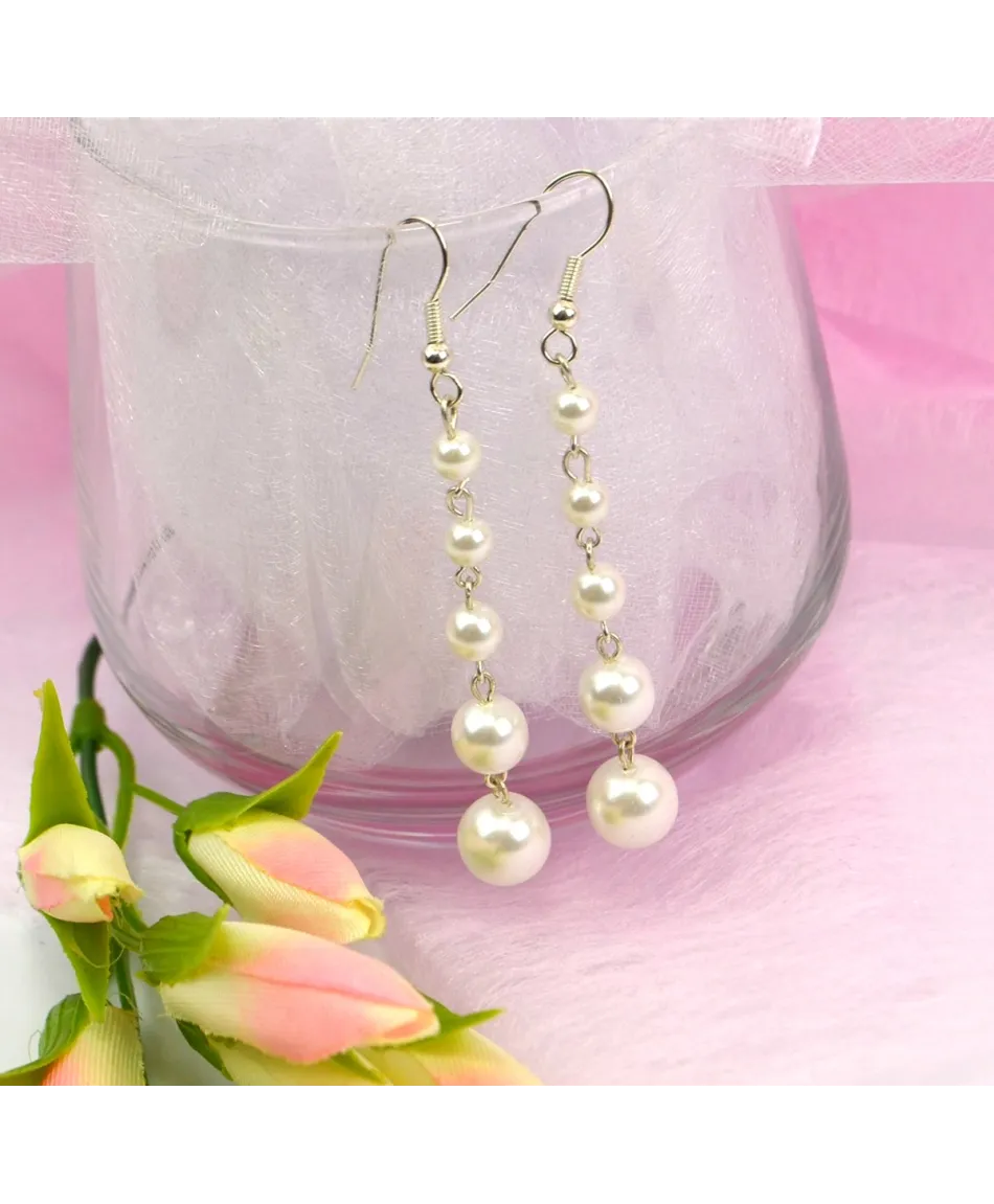 Kolczyki długie perełki
