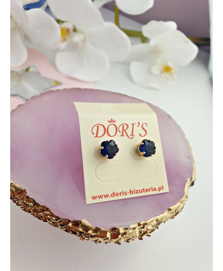 Kolczyki kolorowe cyrkonie stal