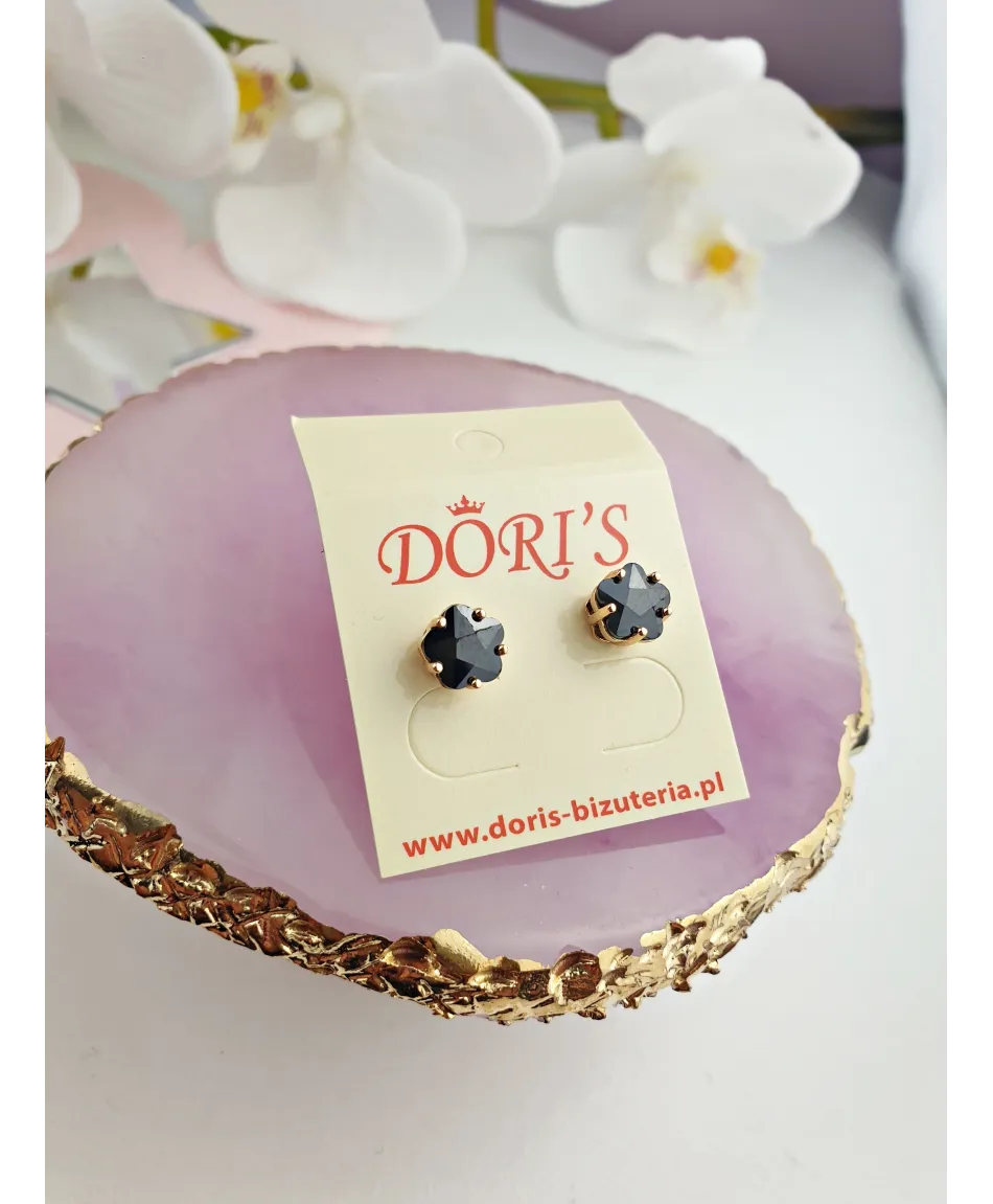 Kolczyki kolorowe cyrkonie stal