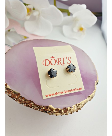 Kolczyki kolorowe cyrkonie stal