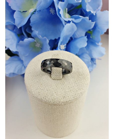 Pierścionek stal 3 w 1 ceramika