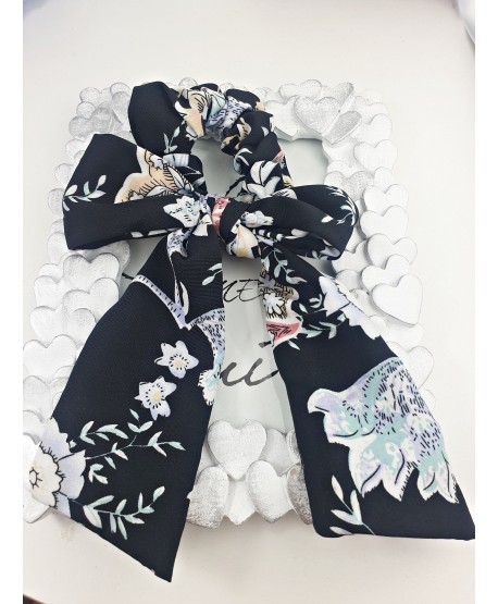 Gumki do włosów z kokardą i chustką